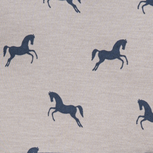 Kangaroo Romper - Prancing Stallions on Grey