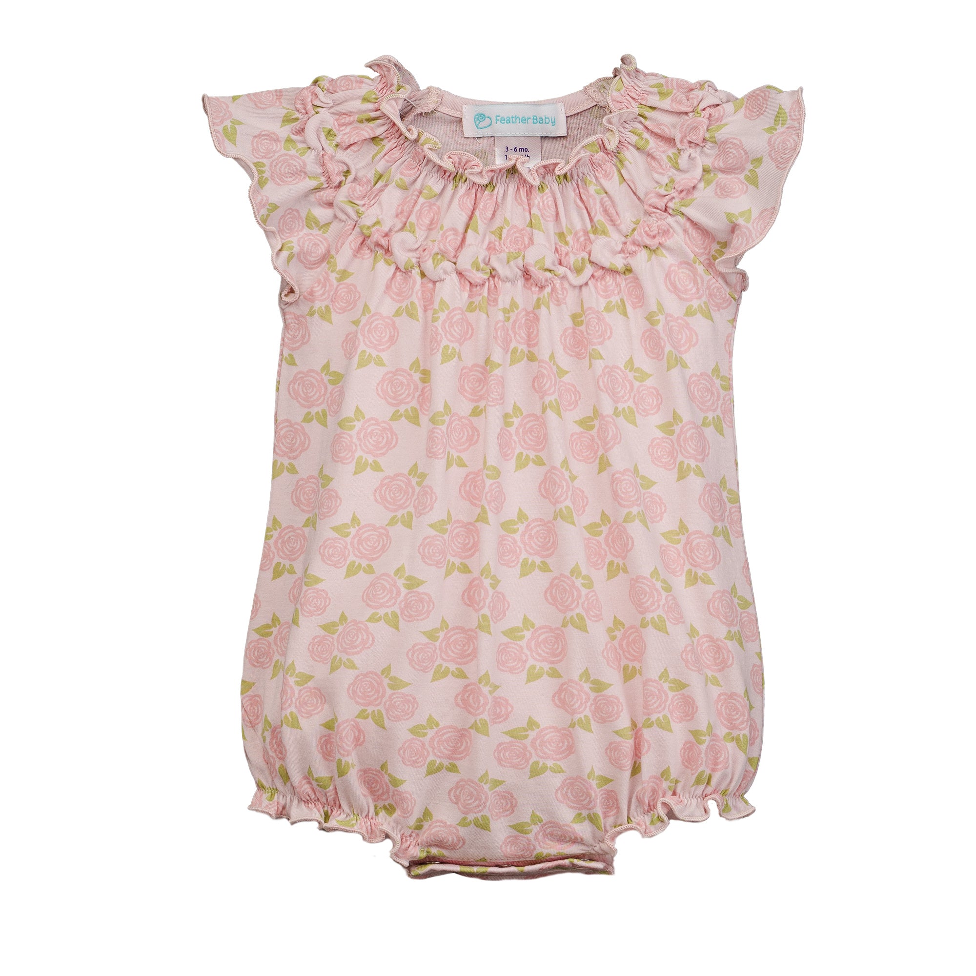 Ruched Bubble - Marlowe's Rose on Pink