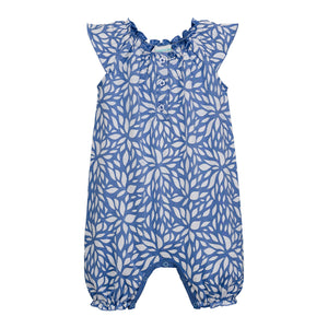 Angel Romper - Sprouts on Blue