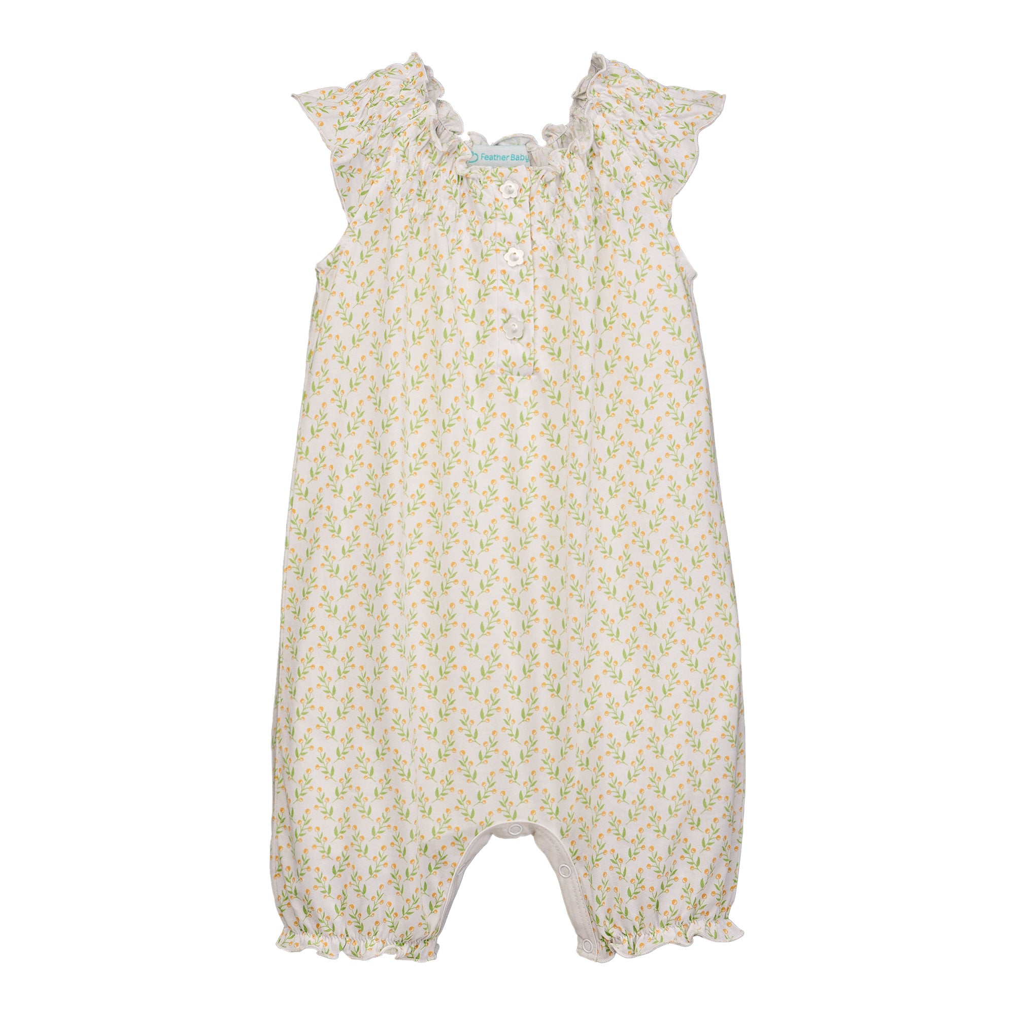 Angel-Sleeve Romper - Juniper