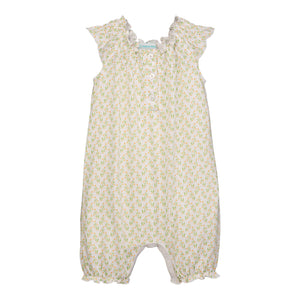 Angel-Sleeve Romper - Juniper