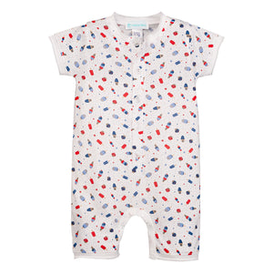 Henley Romper - Patriotic Pops