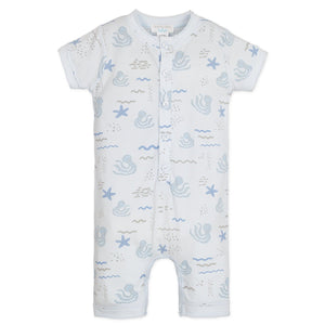 [Free_Shipping]-[Pima_Cotton]-Short Rompers-[Baby_Gift]-[Shower_Gift]-[Designer]-Feather Baby